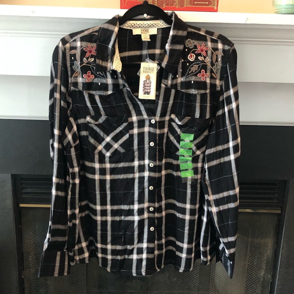 Vintage America Long Sleeve Flannel